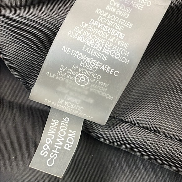 CALVIN KLEIN TWEED JACKET CAREER BLACK RED WHITE OPEN FRONT SIZE 4 - Picture 14 of 16